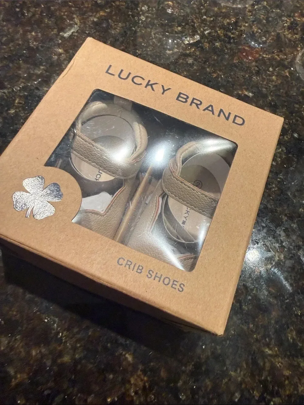 Lucky Brand Tan Crib Shoes with Strap - BRAND NEW - 3-6 Month Size 2 NWT